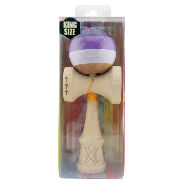 "kendama flippy x original", profesională, rulment metalic, ața 55 cm, ultra aderent, cupe mari, 7 х 6 х 18 cm, violet-liliac 3