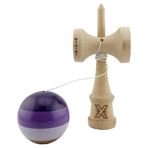 "kendama flippy x original", profesională, rulment metalic, ața 55 cm, ultra aderent, cupe mari, 7 х 6 х 18 cm, violet-liliac 5