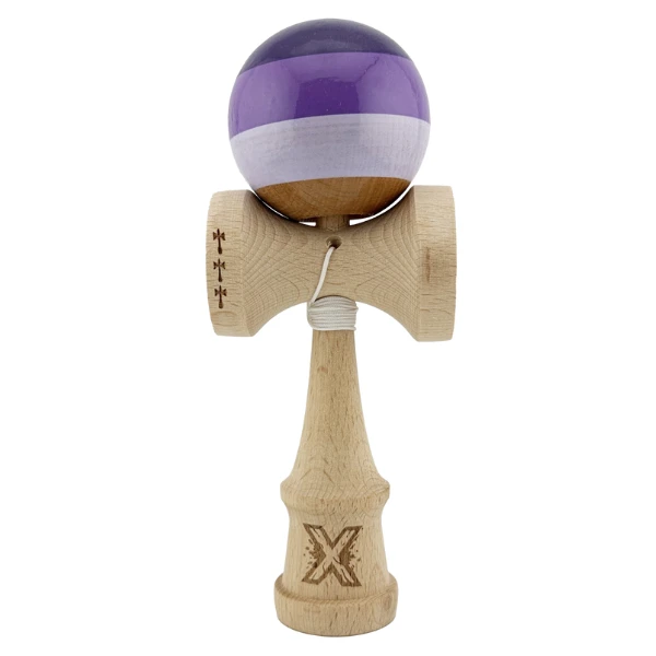 "kendama flippy x original", profesională, rulment metalic, ața 55 cm, ultra aderent, cupe mari, 7 х 6 х 18 cm, violet-liliac 2