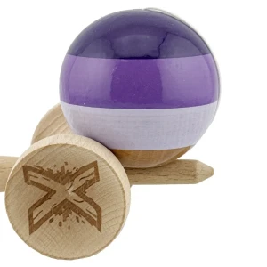 "kendama flippy x original", profesională, rulment metalic, ața 55 cm, ultra aderent, cupe mari, 7 х 6 х 18 cm, violet-liliac Thumbnail 9