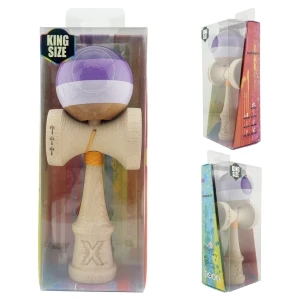 "kendama flippy x original", profesională, rulment metalic, ața 55 cm, ultra aderent, cupe mari, 7 х 6 х 18 cm, violet-liliac Thumbnail 11