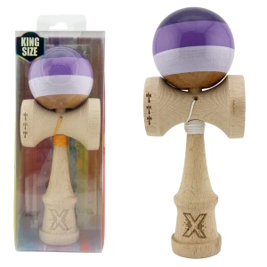 "kendama flippy x original", profesională, rulment metalic, ața 55 cm, ultra aderent, cupe mari, 7 х 6 х 18 cm, violet-liliac
