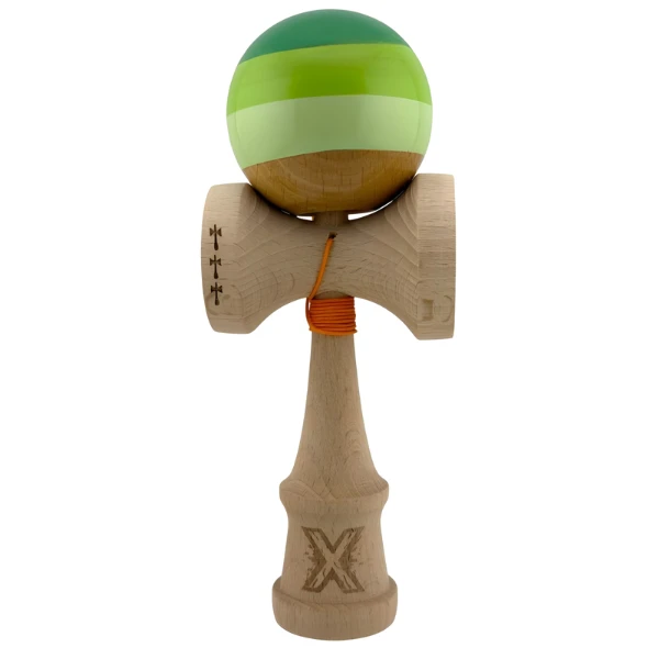 "kendama flippy x original", profesională, rulment metalic, ața 55 cm, ultra aderent, cupe mari, 7 х 6 х 18 cm, verde mix 2