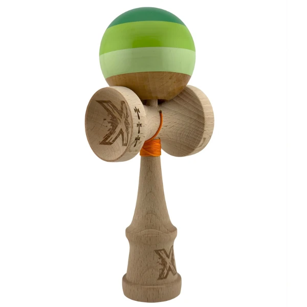 "kendama flippy x original", profesională, rulment metalic, ața 55 cm, ultra aderent, cupe mari, 7 х 6 х 18 cm, verde mix 11