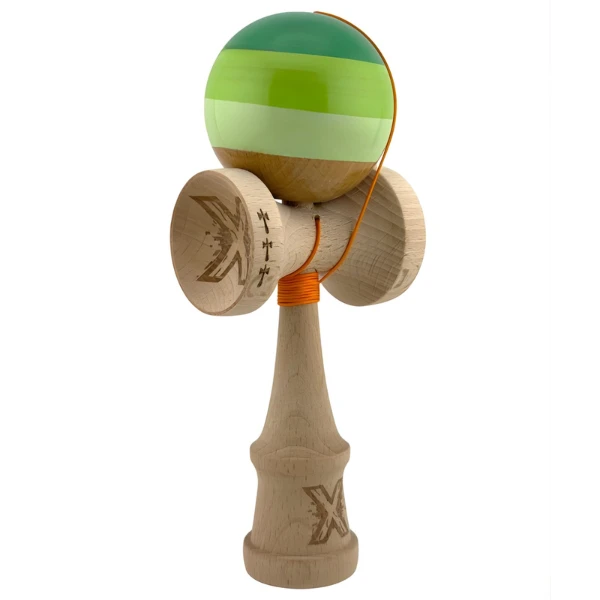 "kendama flippy x original", profesională, rulment metalic, ața 55 cm, ultra aderent, cupe mari, 7 х 6 х 18 cm, verde mix 4