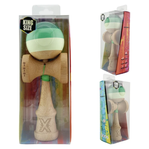 "kendama flippy x original", profesională, rulment metalic, ața 55 cm, ultra aderent, cupe mari, 7 х 6 х 18 cm, verde mix 12