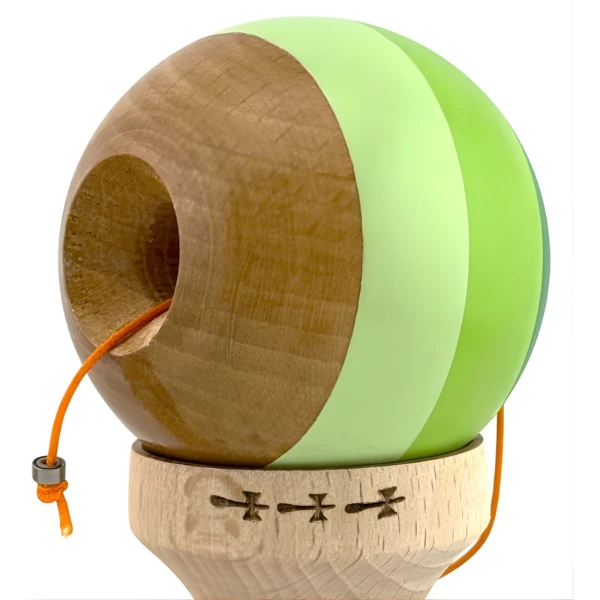"kendama flippy x original", profesională, rulment metalic, ața 55 cm, ultra aderent, cupe mari, 7 х 6 х 18 cm, verde mix 6
