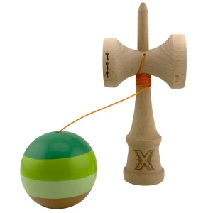 "kendama flippy x original", profesională, rulment metalic, ața 55 cm, ultra aderent, cupe mari, 7 х 6 х 18 cm, verde mix Thumbnail 5