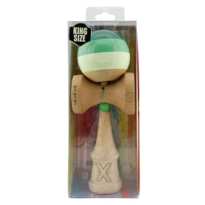 "kendama flippy x original", profesională, rulment metalic, ața 55 cm, ultra aderent, cupe mari, 7 х 6 х 18 cm, verde mix Thumbnail 3