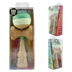 "kendama flippy x original", profesională, rulment metalic, ața 55 cm, ultra aderent, cupe mari, 7 х 6 х 18 cm, verde mix Thumbnail 12