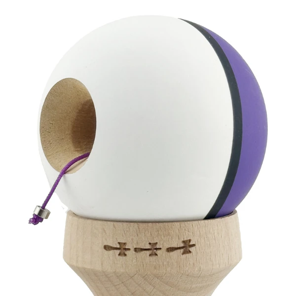 «kendama super sticky x original», rulment metalic, ața 62/65 cm, king size 7.5 x 6 x 18 cm, mov-alb 8