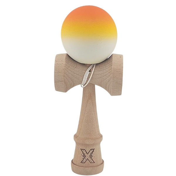 "kendama flippy x original", profesională, 7 х 6 х 18 cm, ața 35 cm, gradient portocaliu-alb 2