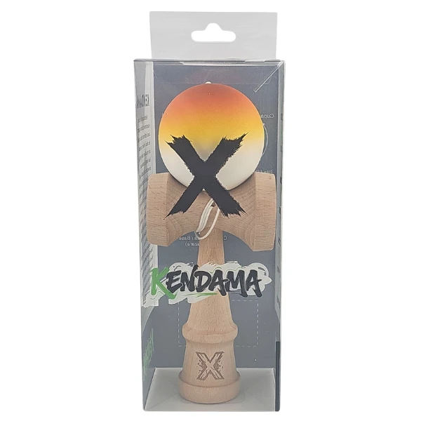 "kendama flippy x original", profesională, 7 х 6 х 18 cm, ața 35 cm, gradient portocaliu-alb 3