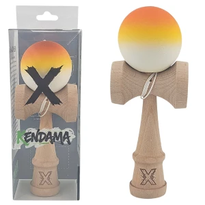 "kendama flippy x original", profesională, 7 х 6 х 18 cm, ața 35 cm, gradient portocaliu-alb Thumbnail 2