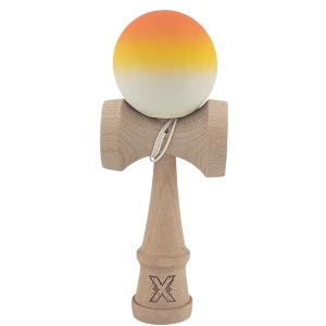 "kendama flippy x original", profesională, 7 х 6 х 18 cm, ața 35 cm, gradient portocaliu-alb Thumbnail 3
