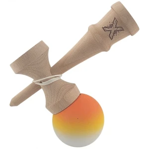 "kendama flippy x original", profesională, 7 х 6 х 18 cm, ața 35 cm, gradient portocaliu-alb Thumbnail 4