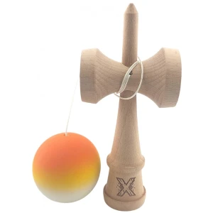 "kendama flippy x original", profesională, 7 х 6 х 18 cm, ața 35 cm, gradient portocaliu-alb Thumbnail 5