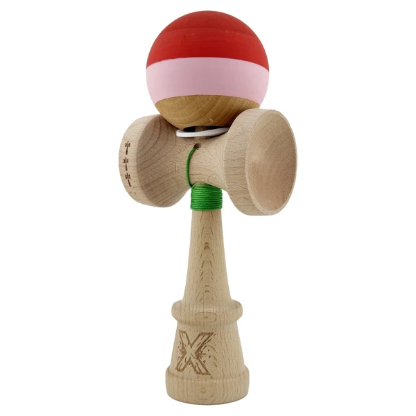 «kendama super sticky x original», rulment metalic, ața 62/65 cm, king size 7.5 x 6 x 18 cm, roșu-roz 5