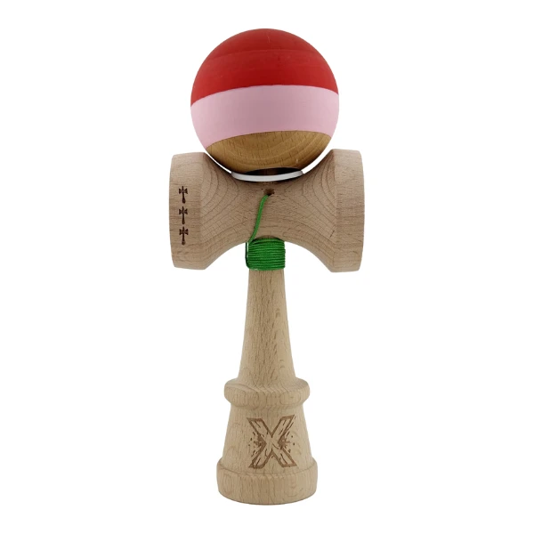 «kendama super sticky x original», rulment metalic, ața 62/65 cm, king size 7.5 x 6 x 18 cm, roșu-roz 2