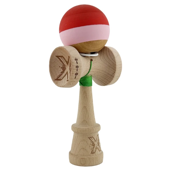 «kendama super sticky x original», rulment metalic, ața 62/65 cm, king size 7.5 x 6 x 18 cm, roșu-roz 4