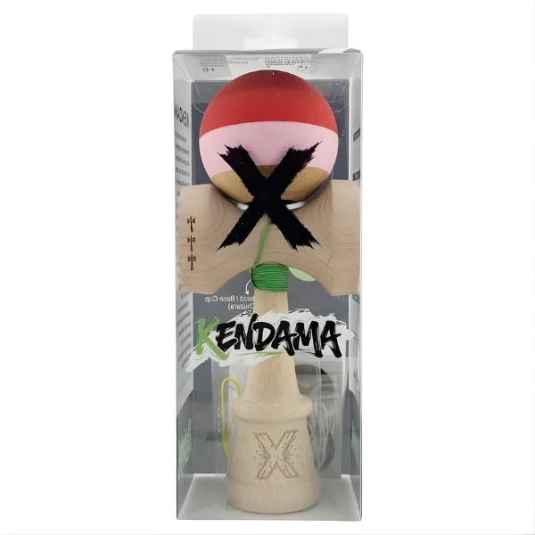 «kendama super sticky x original», rulment metalic, ața 62/65 cm, king size 7.5 x 6 x 18 cm, roșu-roz 3