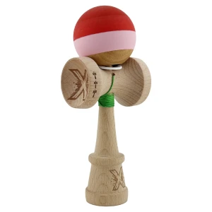 «kendama super sticky x original», rulment metalic, ața 62/65 cm, king size 7.5 x 6 x 18 cm, roșu-roz Thumbnail 5