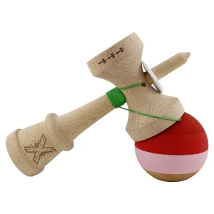 «kendama super sticky x original», rulment metalic, ața 62/65 cm, king size 7.5 x 6 x 18 cm, roșu-roz Thumbnail 7