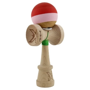 «kendama super sticky x original», rulment metalic, ața 62/65 cm, king size 7.5 x 6 x 18 cm, roșu-roz Thumbnail 4