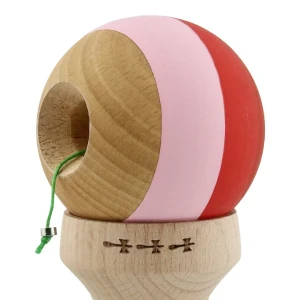 «kendama super sticky x original», rulment metalic, ața 62/65 cm, king size 7.5 x 6 x 18 cm, roșu-roz Thumbnail 8