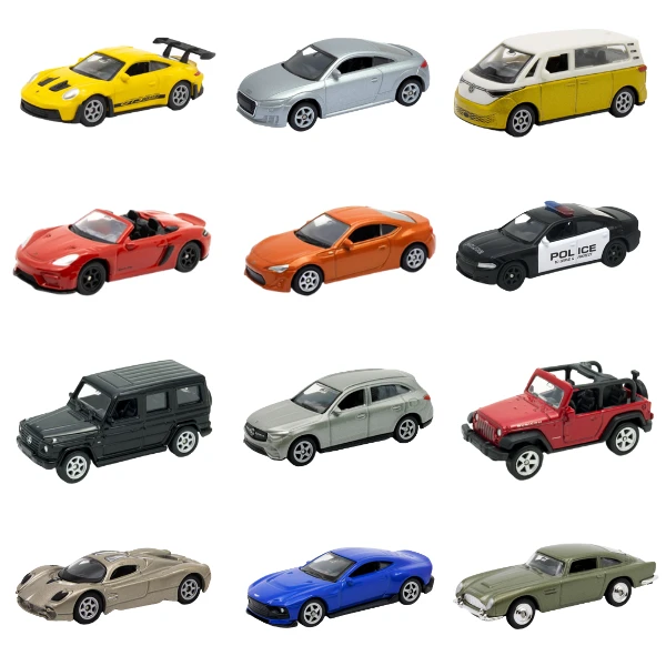 Mașini metalice de colecție 1:60 welly, 12 modele blister (25a) 2