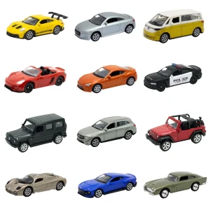 Mașini metalice de colecție 1:60 welly, 12 modele blister (25a) Thumbnail 2
