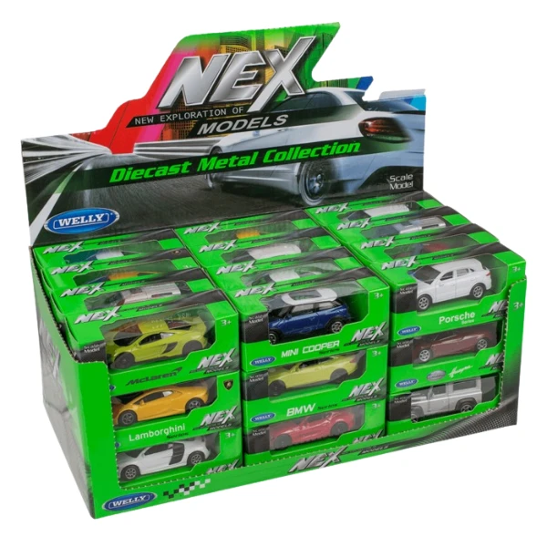 Mașini metalice de colecție 1:60 welly, 12 modele (25a) 2