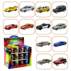 Mașini metalice de colecție 1:60 welly, 12 modele kinder (25a)