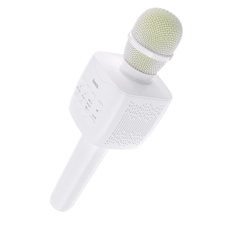 Караоке микрофон hoco bk5, беспроводной, белый 4