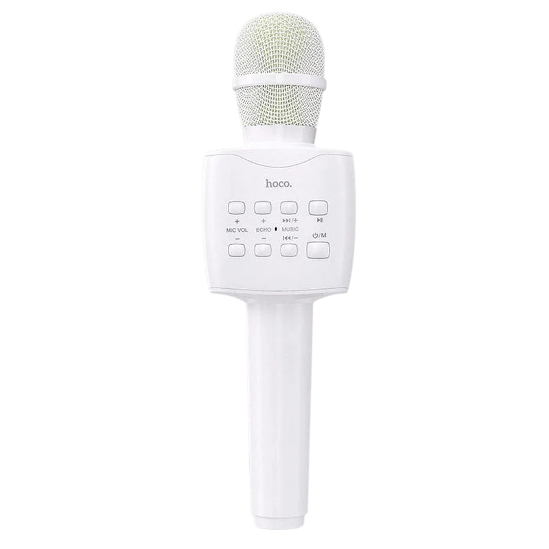 Караоке микрофон hoco bk5, беспроводной, белый 5