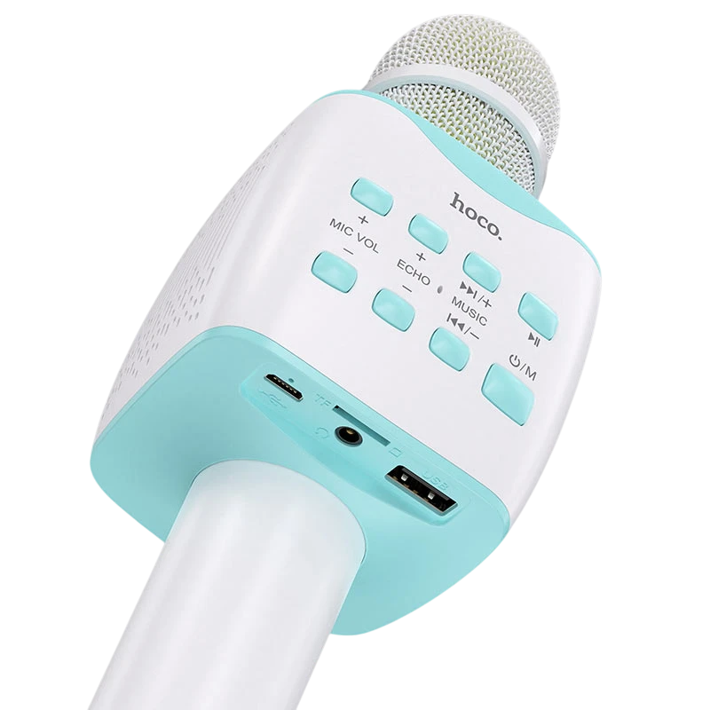 Караоке микрофон hoco bk5, беспроводной, синий 5