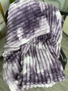 PATURA PUFOASA MODEL LINII, VIOLET INCHIS, 200×230 CM GE3456)