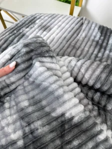 Patura pufoasa model dungi, gri inchis - gri deschis, 200×230 cm (ge3457) Thumbnail 4