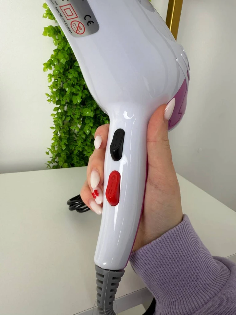 Uscator de par gemei, 1300w, alb-roz (gm-1702) 7