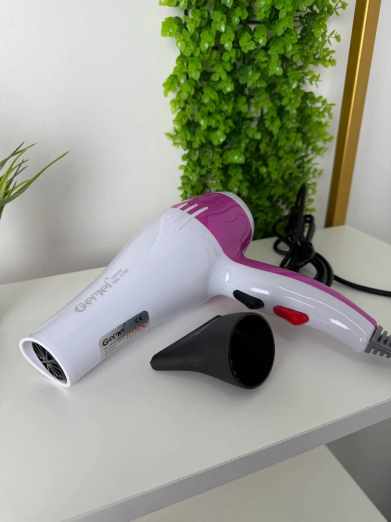 Uscator de par gemei, 1300w, alb-roz (gm-1702) 9