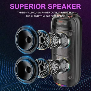 Портативная караоке-колонка sing-e, 16000w pmpo, чёрная, rgb led (zqs8270) Thumbnail 3