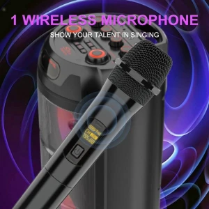 Портативная караоке-колонка sing-e, 16000w pmpo, чёрная, rgb led (zqs8270) Thumbnail 2