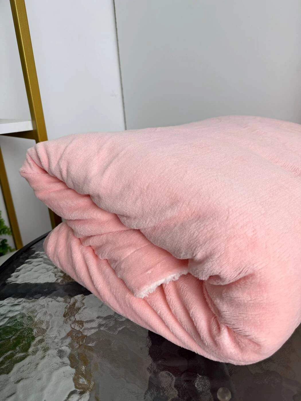 Patura groasa cu blanita, roz  - alb, 200×230 cm ( ge3453 ) 4