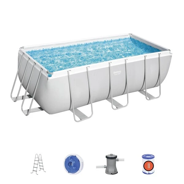Bestway piscină power steel 412x201x122cm, 8124l, carcas metal 11