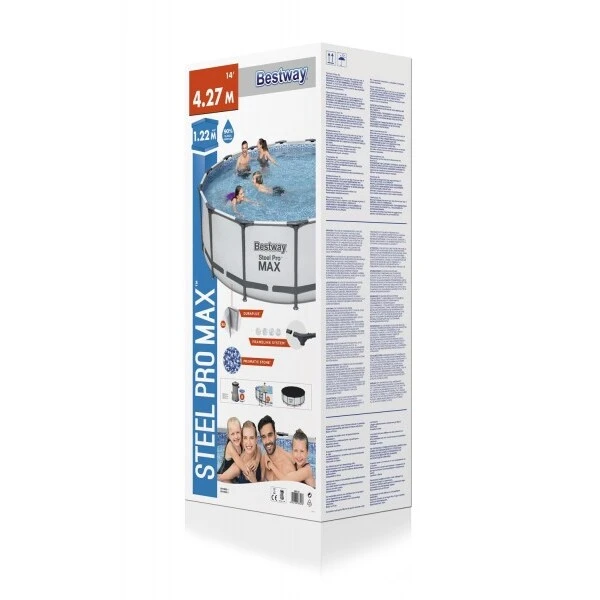 Bestway piscină steel pro max 427х122 cm, 15232 l, cadru metalic 12