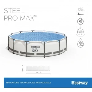 Bestway piscină steel pro max 427х122 cm, 15232 l, cadru metalic Thumbnail 9