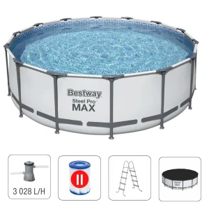 Bestway piscină steel pro max 427х122 cm, 15232 l, cadru metalic