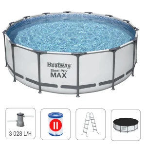 Bestway piscină steel pro max 427х122 cm, 15232 l, cadru metalic