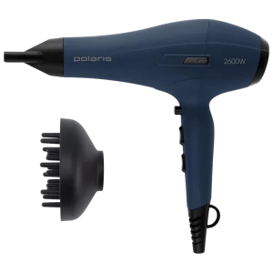 Фен polaris phd 2600aci, 2600вт, синий