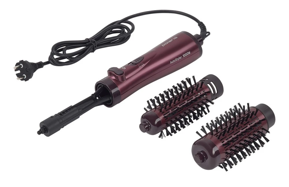 Фен-щётка polaris phs 1020rk, 1000 вт, бордовый 19